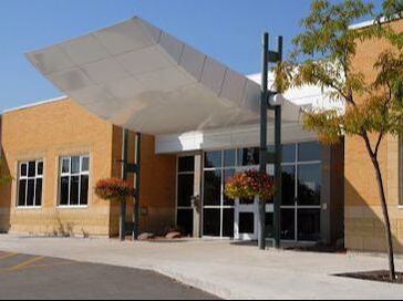 Exterior of community centre in Beverley Acres, Richmond Hill Ontario