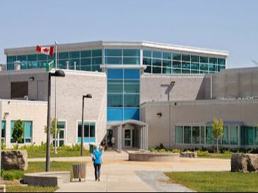 Exterior entrance of community centre in Bayview Glen, Richmond Hill Ontario
